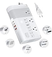 DOACE 220v to 110v Voltage Converter for European Travel: Max 500W Pure Sine Wave Voltage Convert...