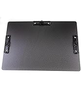 Banjiang Real Carbon Fiber 3-Clip Clipboard with Pen Holder,Black Large Clipboard 11x17,3k Twill ...