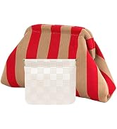 Vpoofree Clutch Purses for Women,Woven Crochet Bag&Cosmetic Bag Dumpling Striped Cloud Purse Even...