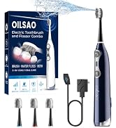 Electric Toothbrush with Water Flosser, Sonic & Cordless 3-in-1 Set | Water Flossing Toothbrush,3...