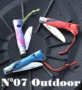 Opinel Outdoor Junior No. 07 Stainless Steel Folding Knife with Safety Rounded Tip, whistle