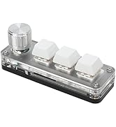 Dioche One Handed Gaming Keyboard Mini 3 Key Keypad Mechanical White Gaming Keyboard Programmable...