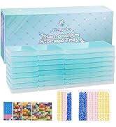 Caydo 40 PCS Diamond Painting Storage Containers Trays wit Lids, 3 Size | 4 in 1 Functional Diamo...