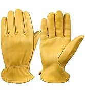 OZERO Motorcycle Gloves, Grain Deerskin Leather Driving Gloves for Rubbing Jewelry/Shooting/Hunti...