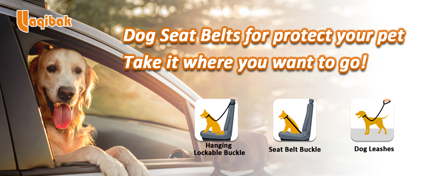 laqibak dog seat belt harness for car