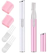 Chumia 2 Pcs Electric Eyebrow Trimmer Women Precision Face Razors Mini Shaver with Comb Christmas...