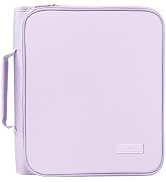 SUNEE Zippered Binder Bag with Handle, 2-Inch 3-Ring O-Ring, 500-Sheet Capacity, Includes Zip Poc...
