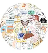 PMLAND 100 Pcs Waterproof Stickers Bible Verses