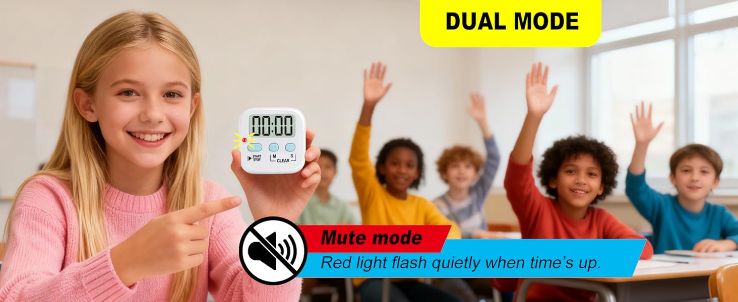 Text reads 'DUAL MODE'. Series of images showing educational or learning activities with cheerful atmosphere and interactive elements.