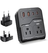 2000W Voltage Converter US to Europe, 220V to 110V Converter for European Travel with 3AC/2USB-A/...