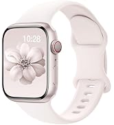 Sport Silicone Band Compatible with Apple Watch Bands 40mm 38mm 41mm 44mm 45mm 42mm 49mm Women Me...