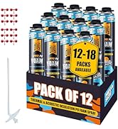 Spray Foam Insulation for Walls & Attic - 12 Pack 36.6 oz Foam Insulation Spray - Covers up to 24...