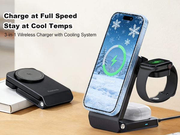MagSafe Charger Qi2.2 25W Magnetic Wireless Charger Dock iPhone Pixel 10, AirPods