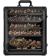 WELIDAY Miniatures Storage Case Miniatures Transport Case Aluminum Alloy Frame with Lock (Large S...