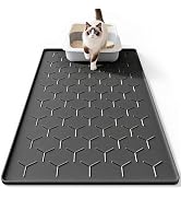 Bulkniu Large Silicone Cat Litter Mat, Waterproof/Urineproof, Litter Recycling, Easy to Clean, So...