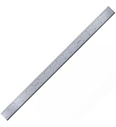 PEC Tools 18" Machinist's Ruler, Satin Chrome, Accuracy 1/10",1/100",0.5mm,1m, 1/25" Thick X 1-1/...