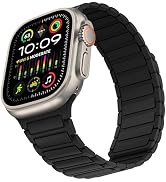 Suphart Magnetic Band Compatible with Apple Watch Band 49mm 46mm 45mm 44mm 42mm, Soft Silicone Re...