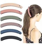 Banana Clips Hair, Ahoney 6 Pack Banana Hair Clips for Thin Hair Women Non Slip Banana Clip Stron...