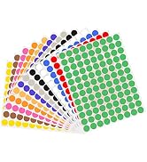 Wisdompro Color Coding Labels, Circle Dot Stickers for Classroom, Office - 12 Assorted Colors, 12...