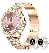Smart Watch for Women with Diamonds (Answer/Make Call),1.32''Full Touch Screen Smartwatch for And...
