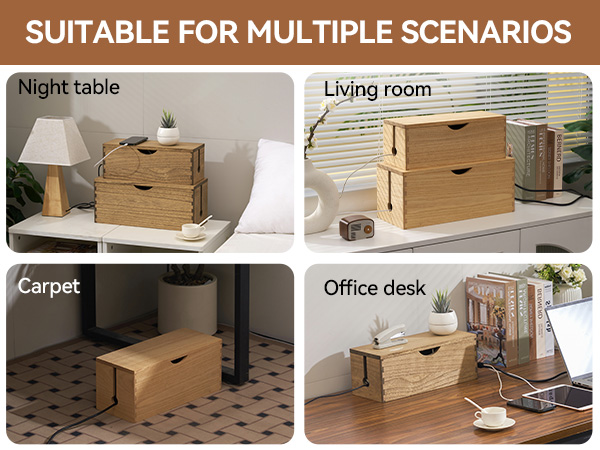 wood cord storage box