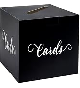 HEIPINIUYE Black and White Card Box for Party Envelope Gift Card Box Holder for Graduation Weddin...