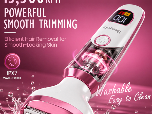 Electric Razor for Women Men Facial Hair Remover, Rechargeable Led Display Hair Removal Kit