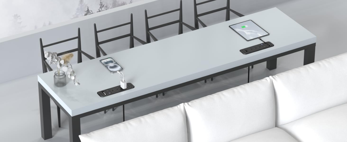 furniture recessed power strip