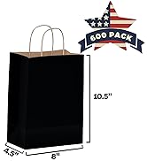 Black kraft bags with handles