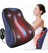KNQZE Lumbar Support Pillow for Office Chair, Heated Back Support Pillow with Vibration, Back Mas...