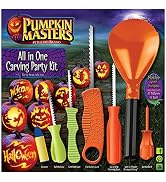 Pumpkin Masters Premium Carving All-in-One Party Kit – Large Handled Tools and Patterns for Ultim...