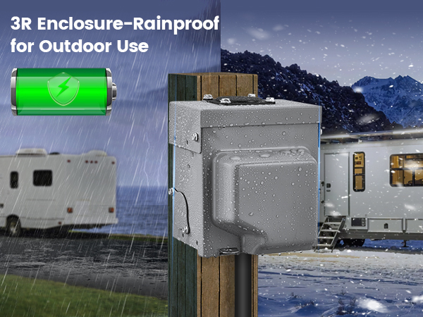 30 AMP RV Outlet Box Weatherproof