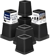 Lifemaster Furniture Riser Set - 16 Pieces Non-Slip Design Furniture Leg Riser fits with Bed, Cha...