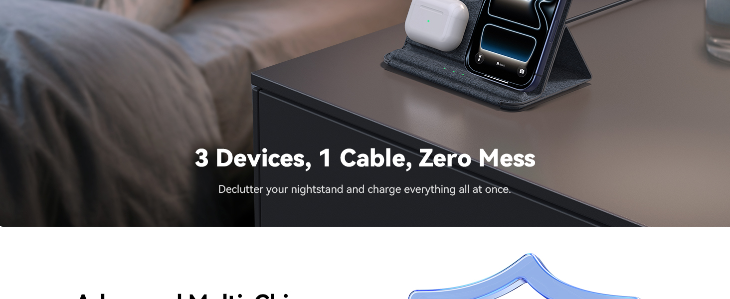 portable 3 in 1 charging station travel apple magsafe wireless magsafe magnetic airpods iwatch