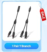 ECO-WORTHY Solar Connectors Y Branch Parallel PV Adapter Cable Wire Plug Tool Kit for Solar Panel...