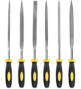 MORROWIND 6-Piece Needle File Set, Diameter 0.15" Length 6.3" Hardened Alloy Steel Mini File for ...