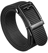JUKMO Men's Ratchet Tactical Gun Belt, 1.5" Nylon Web Work Belt with Automatic Slide Buckle, Adju...