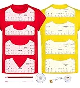 12pcs Tshirt Ruler Guide for Vinyl Alignment, T Shirt Measurement Accessories Tools for Cricut He...