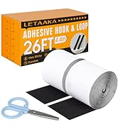 4.4 Inch x 26 Feet Heavy Duty Hook and Loop Tape Adhesive, Industrial Strength Sticky Back Strip ...