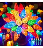 C9 Christmas Lights Outdoor, 82 FT 100 LED Connectable C9 String Lights with 8 Modes and Timer Ex...