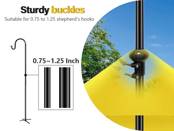 Suitable for 0.75 to 1.25 shepherd's hooks
