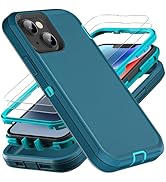 YKHJKLEC for iPhone 13 Case/iPhone 14 Case, Military Grade 3 in 1 Heavy Duty Shockproof/Drop Proo...