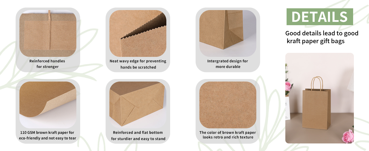 small brown good details leads good kraft paper gift bags