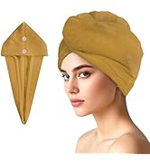 AGKXHDEC 1 Pack Double Layer Microfiber Towel, Hair Turbans for Wet Hair, Drying Hair Wrap for Wo...