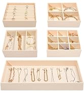 ProCase Jewelry Organizer Jewelry Tray Jewelry Drawer Inserts, Set of 5 Stackable Jewelry Drawer ...