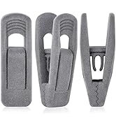 TOFIIGREM Grey Velvet Hangers Clips (50-Pack), Non-Slip Velvet Skirt Hanger Clips for Velvet Hang...