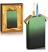 Kantion Dual Flame Lighter, Switchable Torch Jet Lighter & Soft Flame Lighter, Refillable Butane ...
