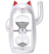 Lucky Cat Sand Timer Cute Hourglass Maneki-Neko Sandglass Timer reloj de Arena 15Min Sand Clock f...