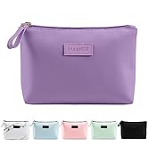 Cosmetic Bags for Women Small Makeup Bag for Purse Pu Leather Makeup Pouch Travel Makeup Bag with...