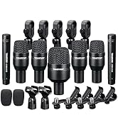TAKSTAR Drum Microphone Kit, 7 Piece Drum Instrument Mic for Performing and Recording - Professio...
